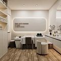 Hair and Beauty Salon Interior Design With Beauty Bed Mirror Cabinets And Beauty Products