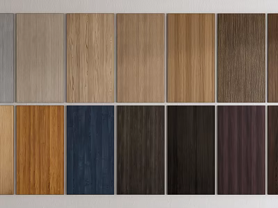 Versatile Wood Wall Panels With Various Grain Patterns And Color Options For Interior Design 3d model
