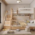 Simple bunk children's room 3d model