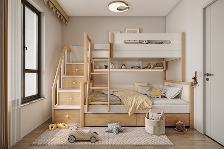 Simple bunk children's room 3d model