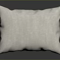 Soft Light Gray Knitted Grid Pattern Cushion For Simple Home Decor 3d model