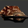 Ancient Textured Stone Spearhead Weapon with Sharp Pointed Blade and Wooden Handle Wrapped in Cord