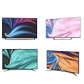 Sleek Modern Televisions With Vibrant Abstract Patterns Dynamic Visuals And Colorful Screens 3d model