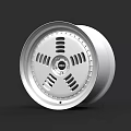 Car Wheel Rim With Silver Metallic Finish And Modern Spoke Design