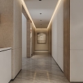 Corridor of public office area 3d model