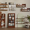 Magazine Rack Bookshelf Decorative Rack Books Magazine Display Rack Wall Hanging Bookshelf 3d model