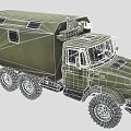 Military vehicle car truck chariot transport vehicle 3d model