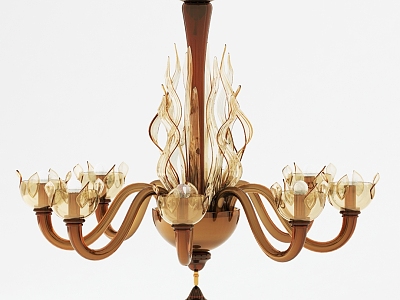 European-style chandelier glass 3d model