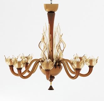 European-style chandelier glass 3d model