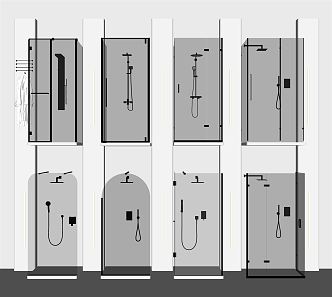 Modern Shower Room Shower 3d model