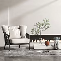 Modern single sofa 3d model