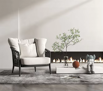 Modern single sofa 3d model