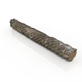 Arbor Trunk With Twisted Texture And Rough Brown Green Surface