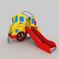 Modern slide combination excavator bulldozer 3d model