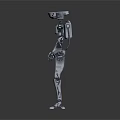 Humanoid Robot With White Mechanical Structure And Sleek Design Features 3d model