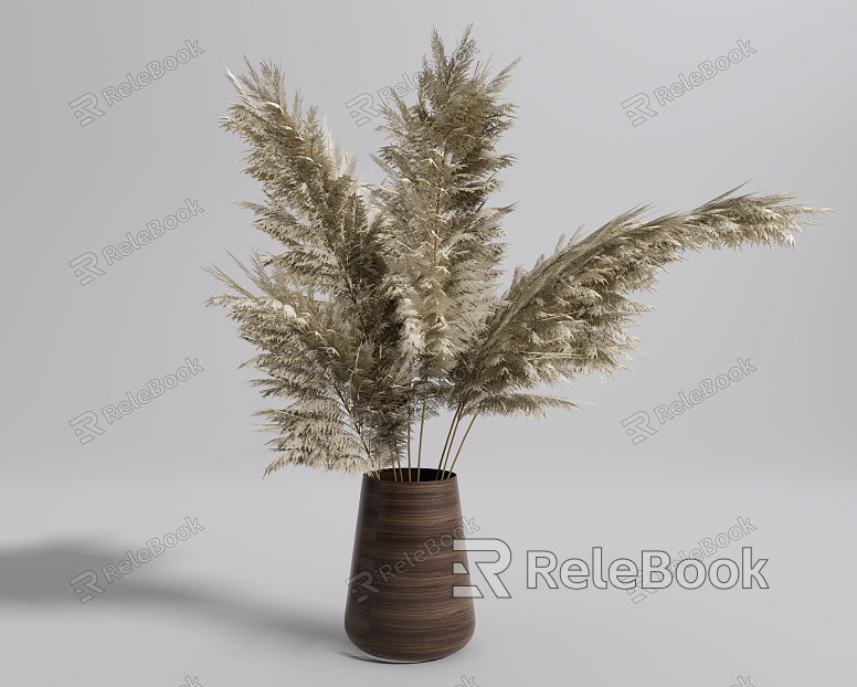 Modern vase plant floral ornaments model