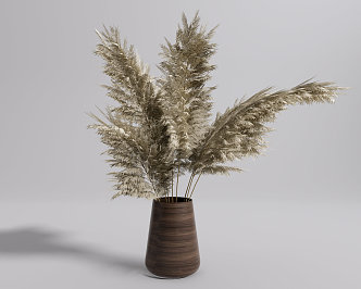 Modern vase plant floral ornaments 3d model