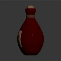 Health Potion Red Bottle With Label Natural Healthy Beverage For Wellness Support