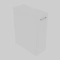 Modern White Washbasin Vanity Cabinet With Sleek Design And Single Handle