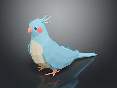 Parrot Bird Pet Cartoon Animal Feather Virtual Anchor Bio Bird Bird Bird Game Animal Cartoon Animal Animal 3d model