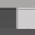 Dark Gray Roller Garage Door And White Panel Design Garage Door
