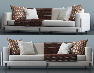 Cloth sofa Modern double sofa 3d model