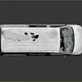 White Used Van With Broken Windshield And Worn Exterior Body Details 3d model