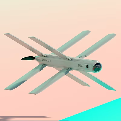 Unmanned Aerial Weapon With Multiple Fixed Wings And Aerodynamic Structure Design 3d model