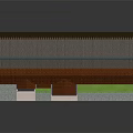 Traditional Building With Red Tile Roof Connected Sections Green Lawn And Gray Paved Ground