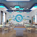 Modern Classroom Maker Classroom 3d model