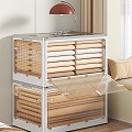 Modern Style Bedroom Bed Clothes Folding Clothes Folding Storage Cabinet Storage Box 3d model