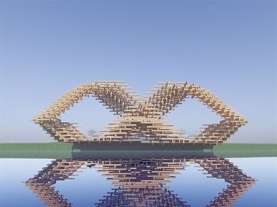 Modern pavilion Landscape wood pavilion 3d model