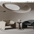 Tradition leisure chair side table lamp floor lamp 3d model