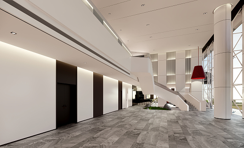 Modern Hall Office Building Hall 3d model