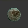 Decorative Household Ball With Brown And White Texture On Black Surface Showing Reflection 3d model
