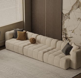 Three-seat sofa 3d model