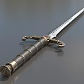 Sword Long Sword of Courage Sword of Eternity Sword Game Sword Tai Dao Cold Weapon Low Face Number Low Model Simple Model Times Movie and TV Level Super Realism 3d model