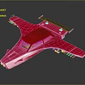 Red Futuristic Flying Car 3D Model With Sleek Aerodynamic Design And Detailed Render