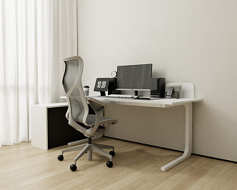 Modern Desk and Chair Desk and Chair Combination Office Desk and Chair Combination 3d model