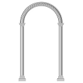 Ornate Architectural Component Featuring Arched Top And Decorative Columns