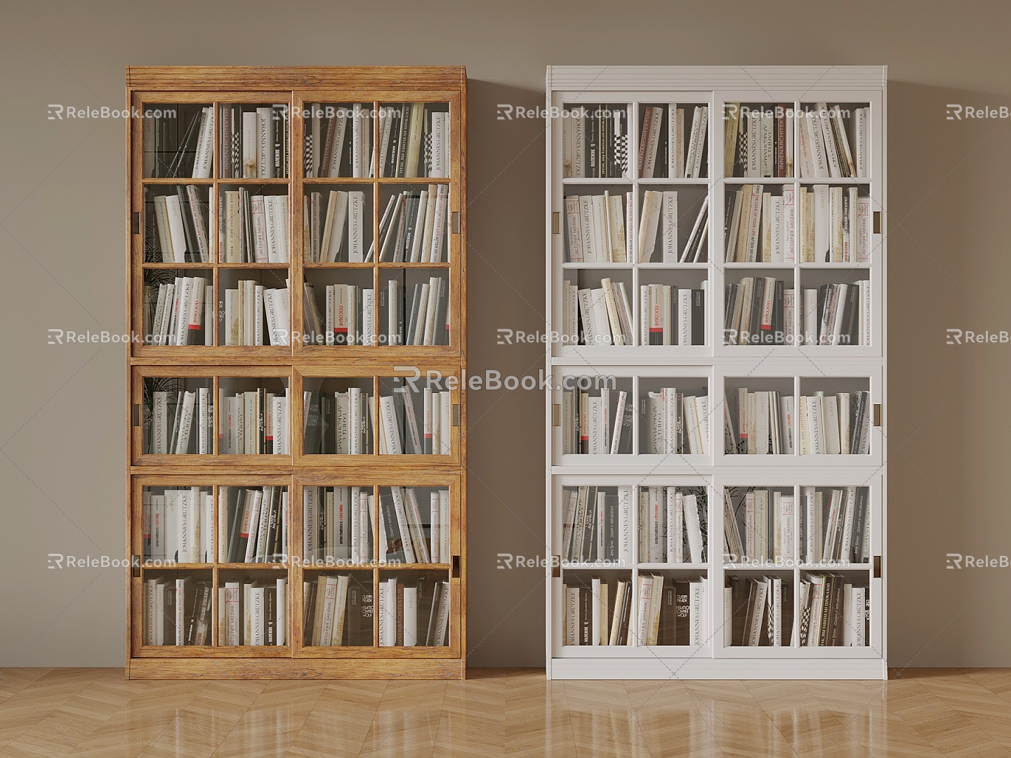 011 Bookcase Modern Bookcase 3d model