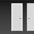 White Hinged Interior Doors Featuring Elegant Decorative Carved Panel Designs