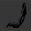 Sporty Black Car Seat With Red Stitching Design And Comfortable Backrest