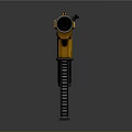 Tactical Yellow And Black Gun With Modern Design Barrel Grip And Magazine