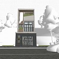 Modern single-family villa 3d model