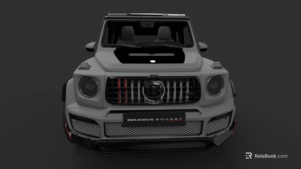 BRABUS ROCKET Car With Front Grille Round Headlights Roof Lights And Sporty Off Road Design 3d model 