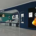 Half&Half Modern Boutique Store With Display Shelves Mannequin Round Mirrors And Green Plant