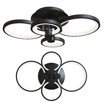 Modern chandelier wrought iron geometric chandelier 3d model