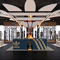 Elegant Modern Retail Store Interior With Display Shelves Merchandise And Lighting Design