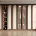 Modern Wardrobe Interior Design With Wooden Frame And Glass Panel Doors